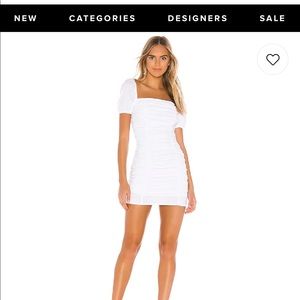 XS superdown Rumor Ruched Dress in White